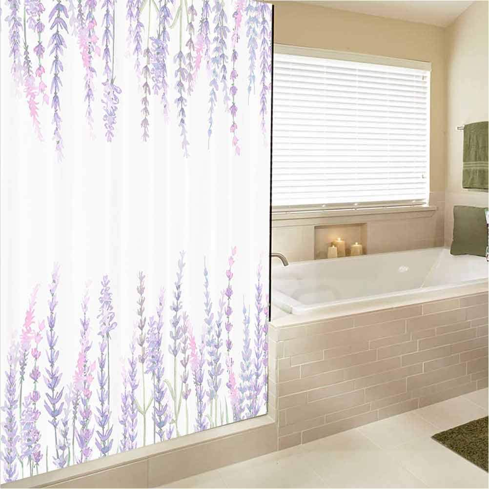 Purple Decor Collection Window Privacy Film Lavender Plants Aromatic Evergreen Shrub of the Mint Family Nature Oils Country Style Print for Bathroom Office Living Room 18.1 x 78.7 Inch Lilac