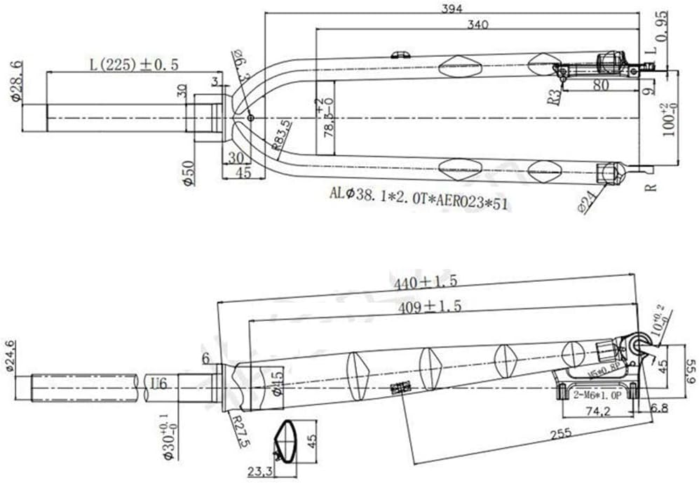 MTB Frosted Rigid Forks,Ultralight Aluminum Alloy 26/29inch Fork Bicycle Accessories for Support Hydraulic Disc Brake,Blue-27.5 inch