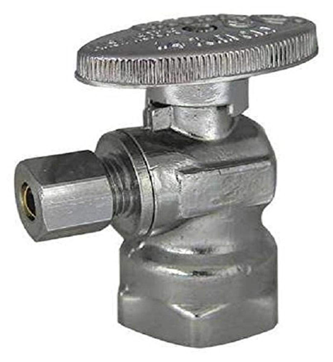 Kissler & Co. 88-9375 Angle Valve with 1/4 Turn, 1/4" FIP x 5/8" OD Comp, for Ice Maker