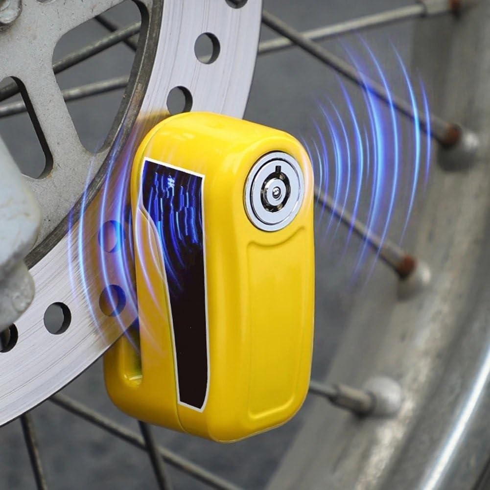 Blocco Acceleratore Lucchetto antifurto impermeabile per freno a disco con allarme per moto, 110 dB, con chiavi in ​​lega di alluminio | Red