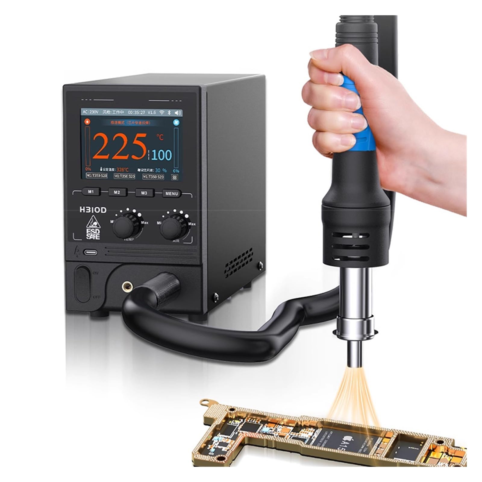 Stacja lutownicza, H310D Inteligentna, sieciowa opalarka, cyfrowa stacja naprawcza ECU BGA