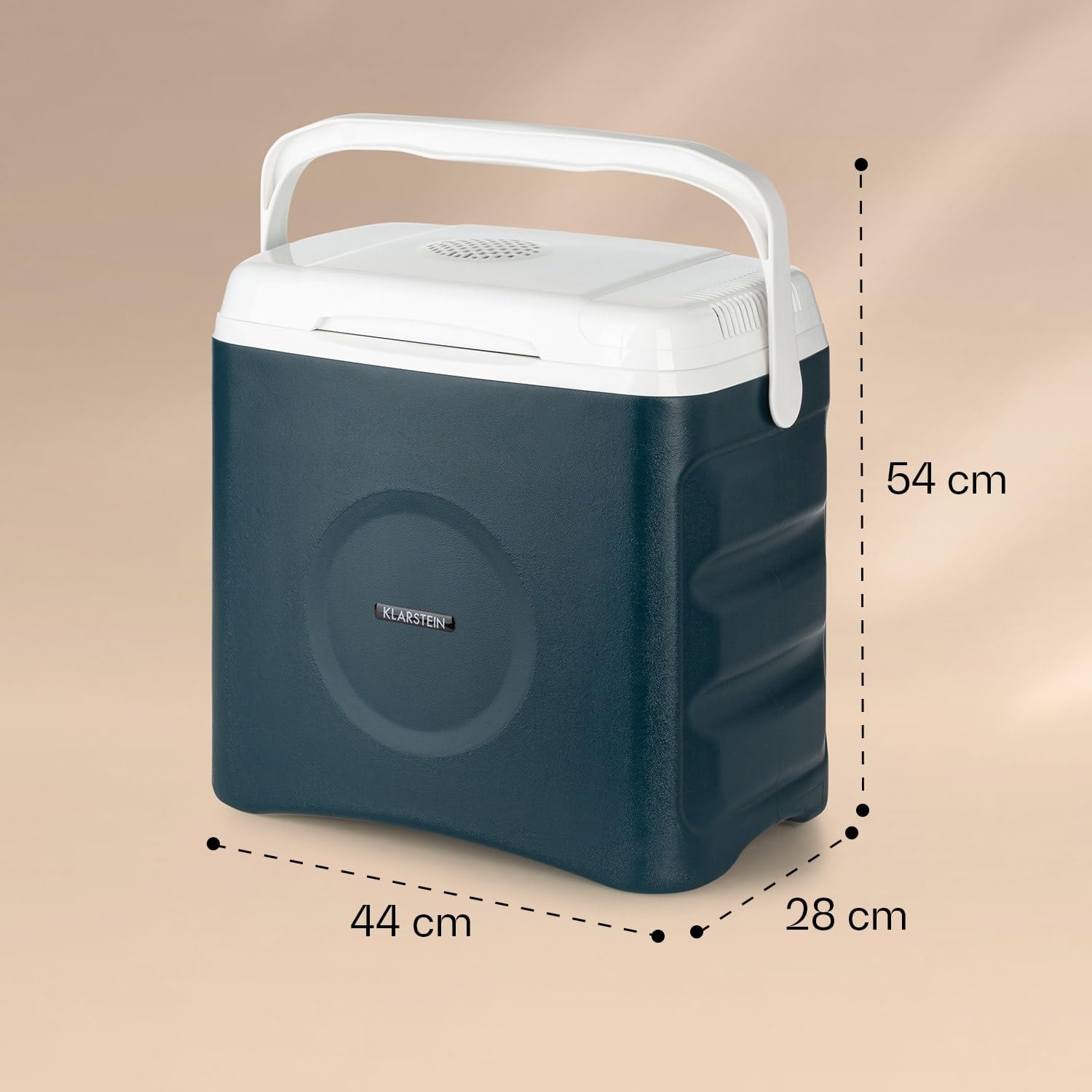 KLARSTEIN BeerBelly 29 Refrigeratore Elettrico - 29 L, 3 Connessioni: 230V, 12V Accendisigari e Porta USB, Portatile, Funzione Raffreddamento e Riscaldamento, Auto, Camion, Campeggio, Presa, Blu
