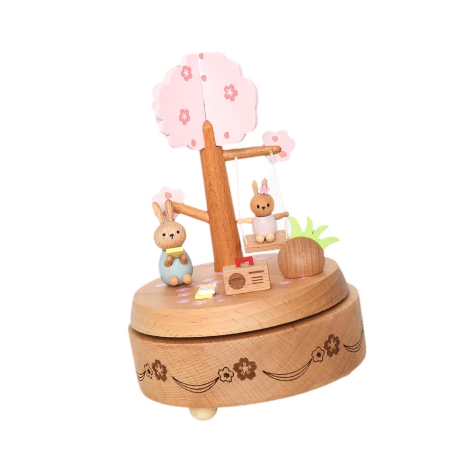 Cajas Musicales de para Madera Hechas a Mano para Amantes de los Aniversarios, Manualidades, coleccionables, decoración de Dormitorio, Regalos