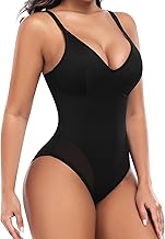 Body Shaper Women Flat Tummy Shapewear Slimming Shapewear V Neck Corset Body Shaper Lingerie with Bra Adjustable Straps