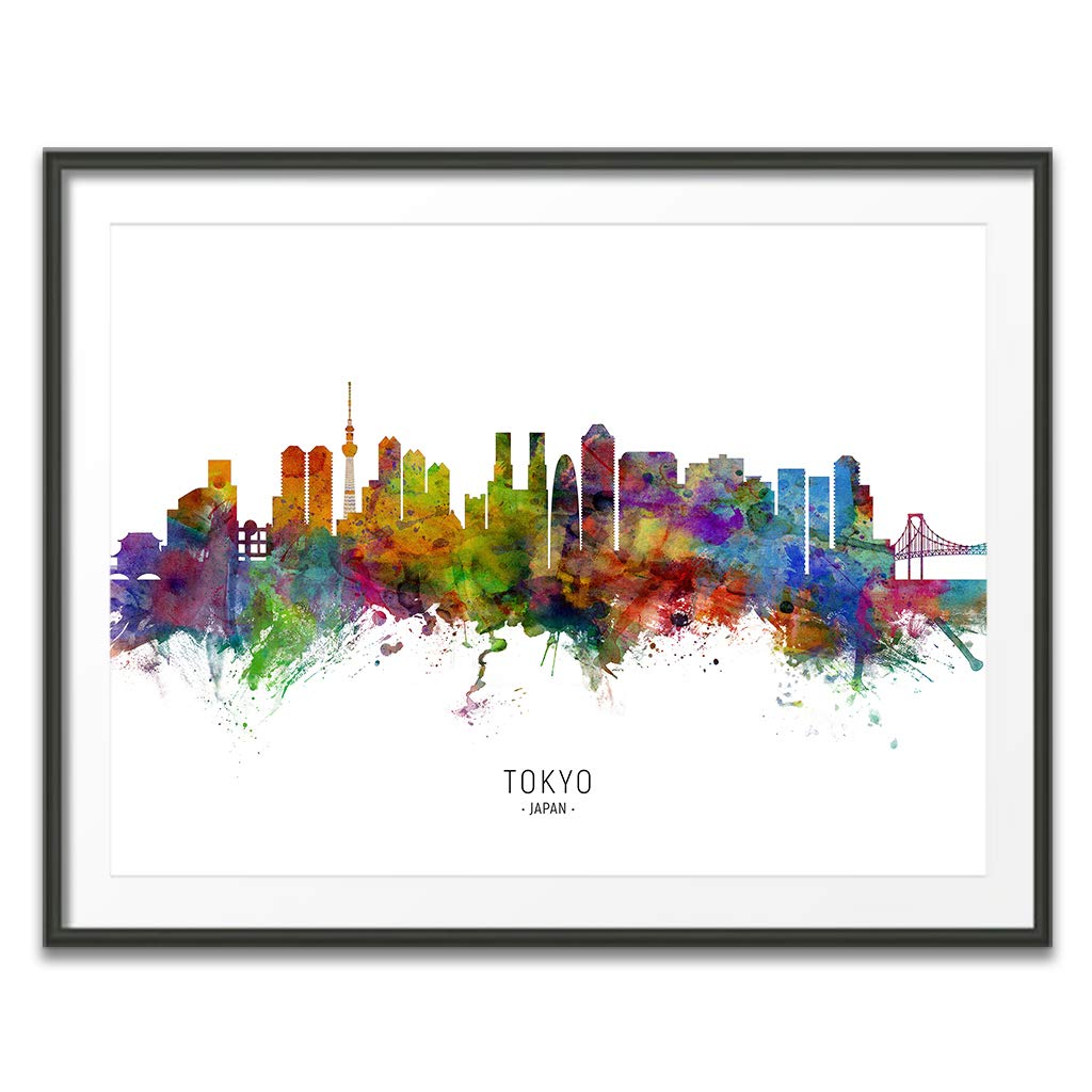 Tokyo Japan Skyline art print poster, unframed -6526
