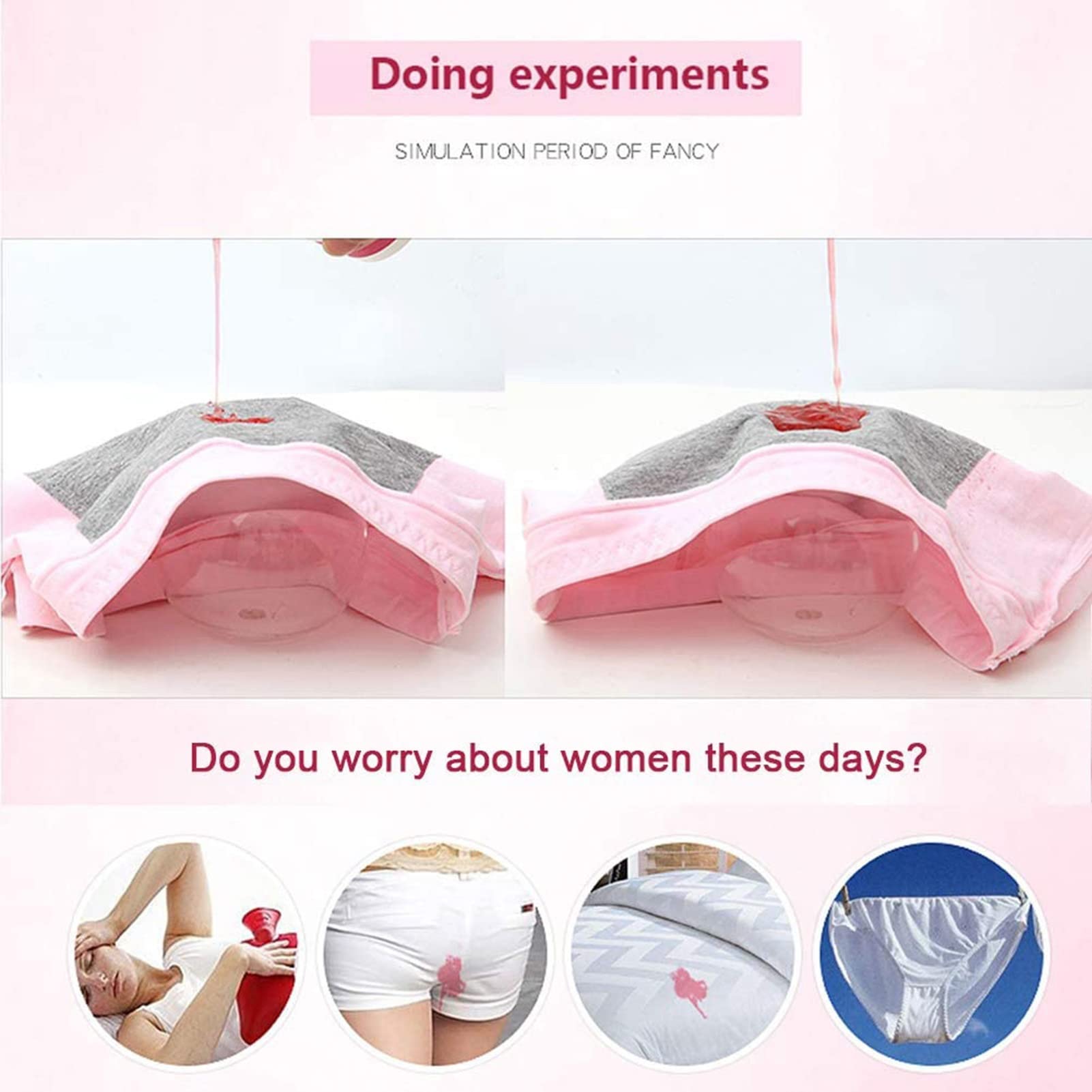 Mujeres Menstruales Bragas 7 Unids Sangrado Posparto Incontinencia a Prueba de Fugas Período Menstrual Calzoncillos (Color : Multicolor, Size : XXL)