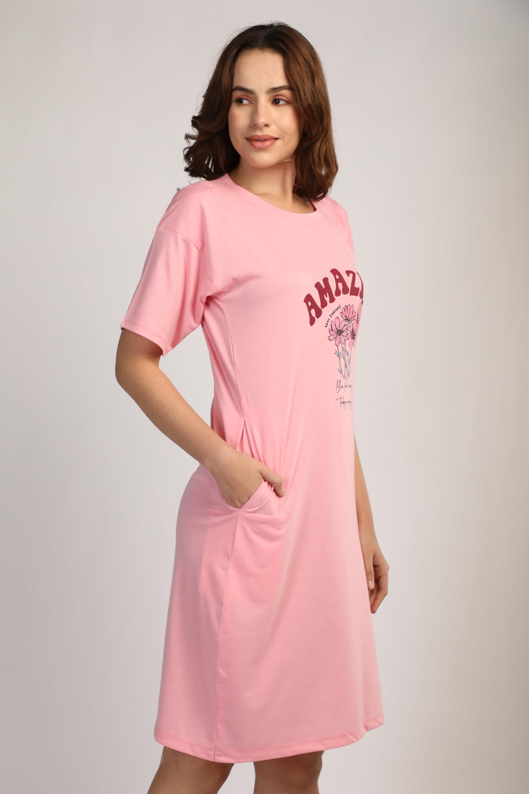 Duchess Mom T-Shirt Dress | Night Dress | Loose Fit | Pre and Post Pregnancy - Image 4 thumbnail