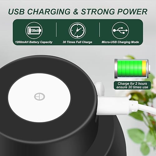 Miniatura 3 de Picadora eléctrica de ajo, 8.5 fl oz, mini picadora portátil de verduras, trituradora de ajo, picadora de cebolla, licuadora a verduras, procesador