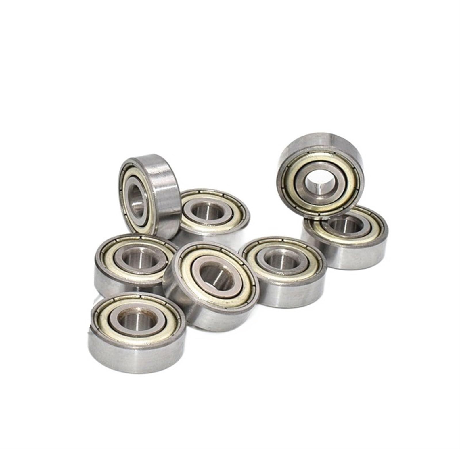 Bimetaliczna tarcza uszczelniająca Mikro łożysko zwykłe 10 szt. MR52ZZ MR63ZZ MR74ZZ MR85ZZ MR106 MR117 MR128 MR155ZZ Miniaturowe Metalowe uszczelnione części ze stali chromowanej(MR155ZZ 5x15x5mm)