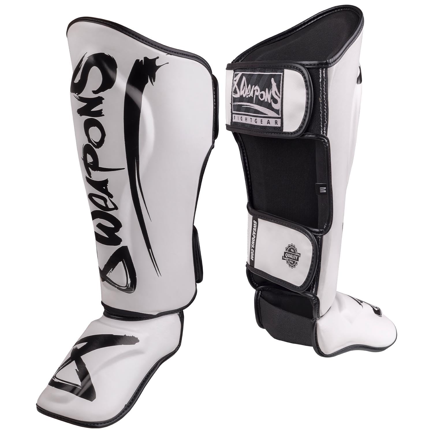 8 Weapons Unlimited 2.0 Shin Guards White/Black