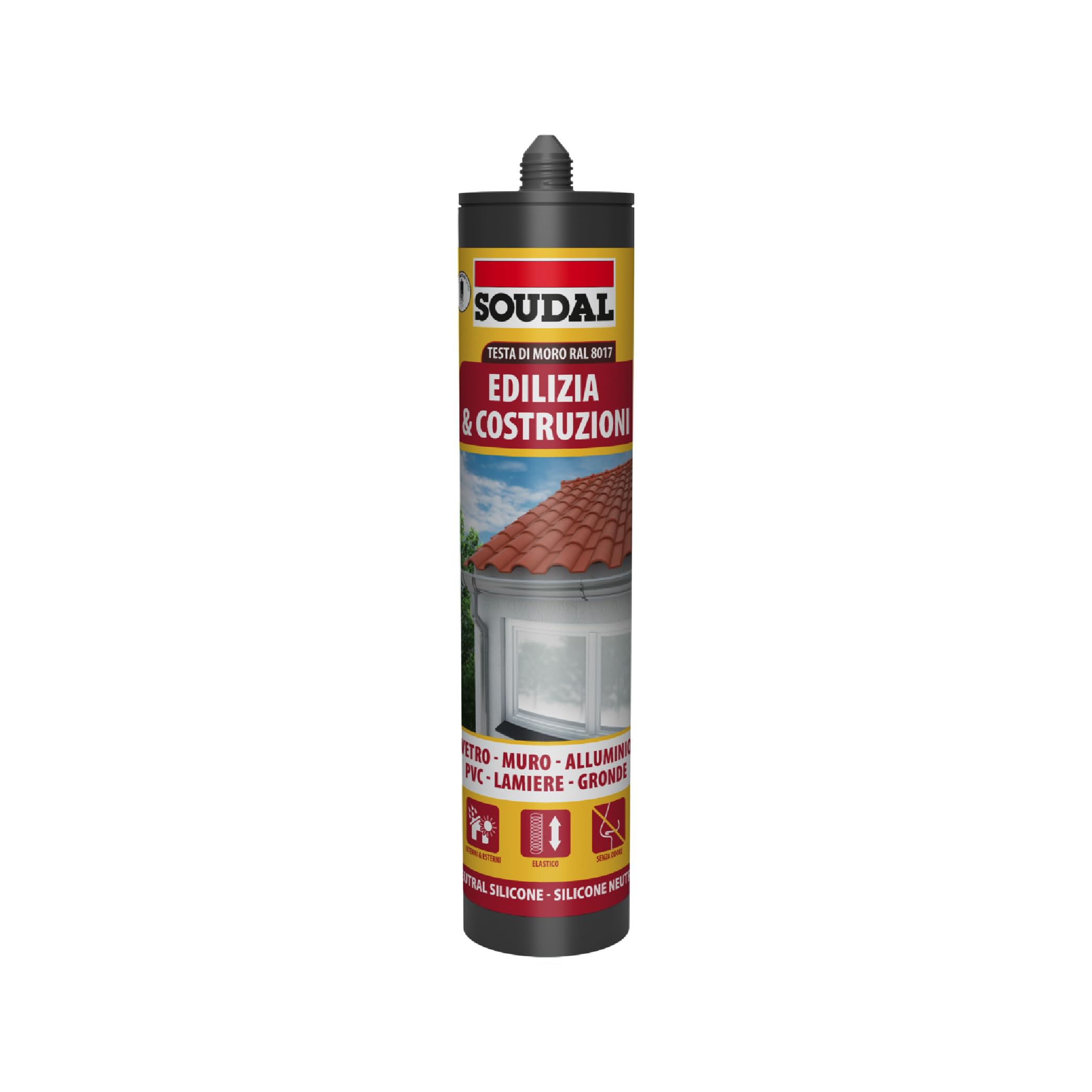 SILICONE EDILIZIA NEUTRO COLORE TESTA DI MORO ML 3