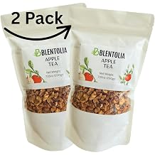 Blentolia Apple Tea | 100% Natural Dried Apple Pieces | Caffeine-Free Herbal Fruit Tea | Refreshing & Flavorful Hot or Iced Tea 7.05oz 200g Resealable Pouch 2 Pack