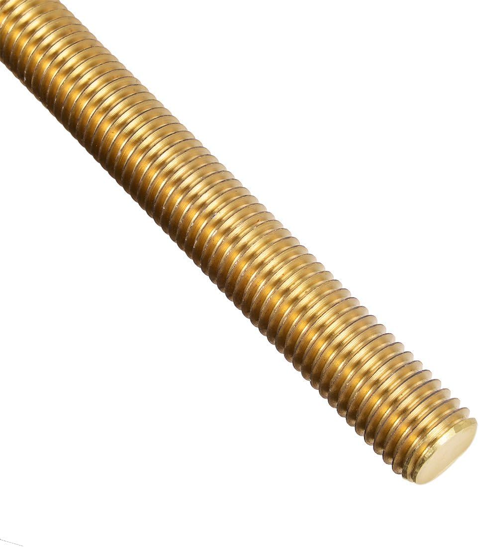 M18 Brass Fully Threaded Rod, 500mm, Right-Hand Thread, Corrosion Resistant