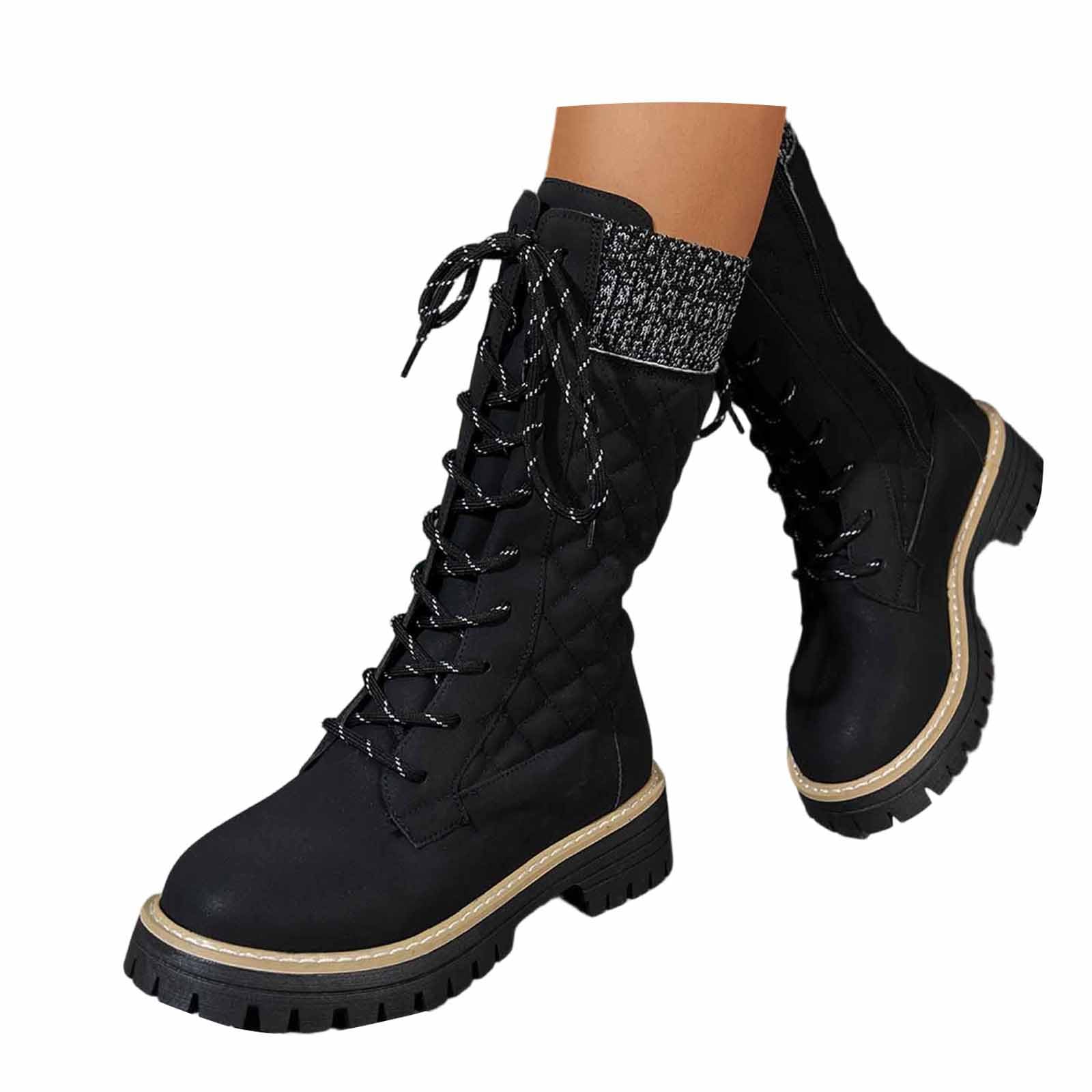 Generico Scarponi Neve Donna Impermeabili Calde Antiscivolo Scarpe Da Neve Dopo Sci Con Fodera Imbottiti Stivali Scarponi Termiche Stivaletti Invernali Doposci Snow Boots Per All'acqua Trekkin