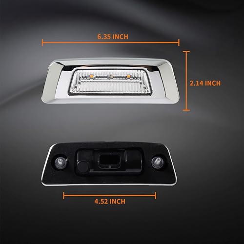 Miniatura 4 de 2 marcadores de luz lateral para guardabarros delantero, lámpara LED completa para Kenworth T680 T880 2013-2021 lente transparente cromada para el