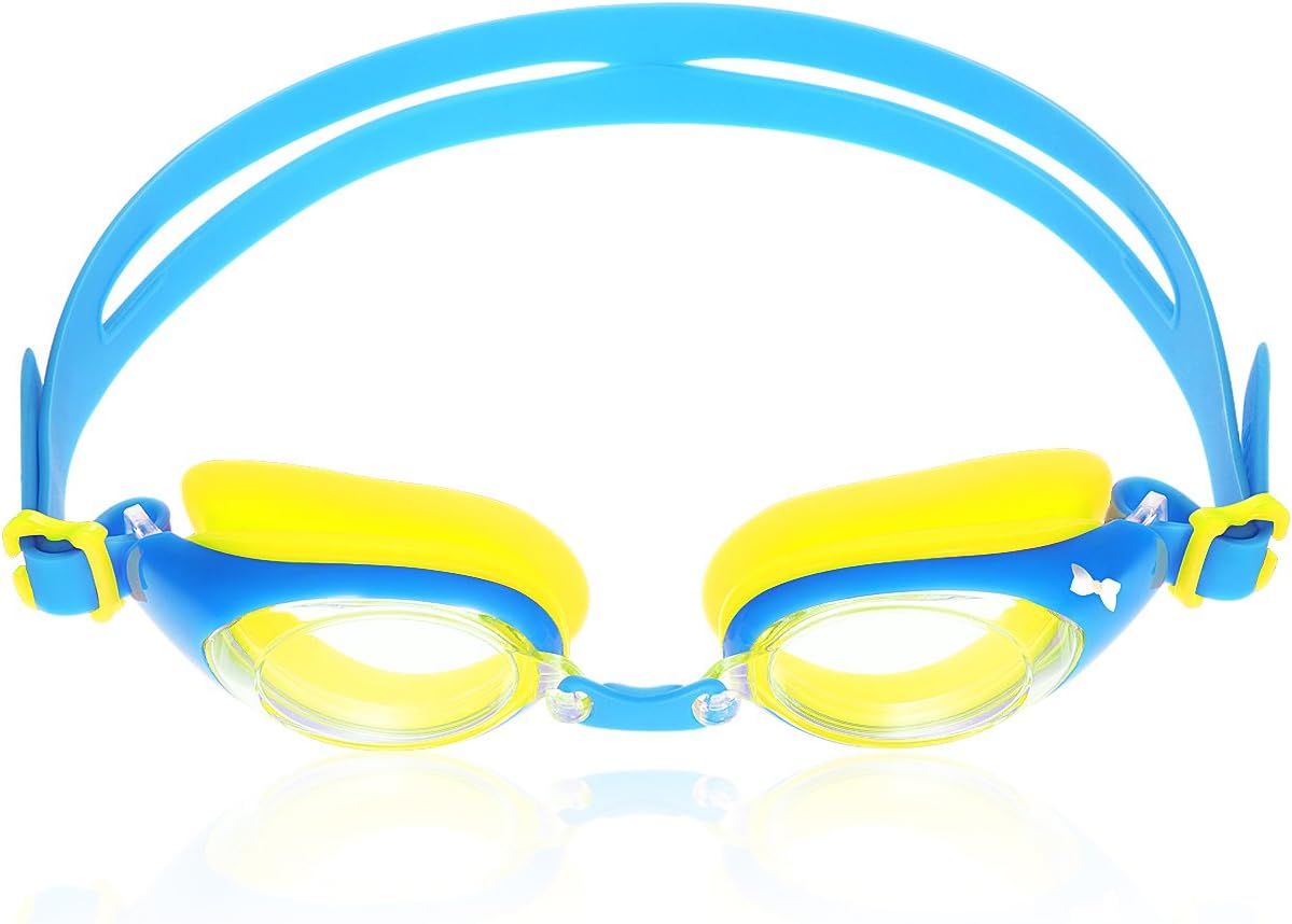 Kids Swimming Goggles, LiSmile Adjustable No Leaking Swim Goggles for Swimming, Diving with Anti Fog Protection