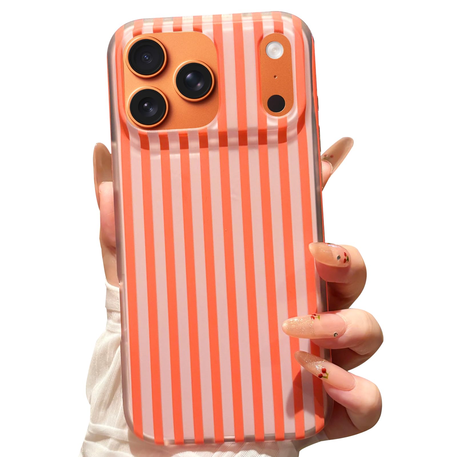 Photo 1 of Jmltech iPhone 17 Pro Max Case - Orange Striped