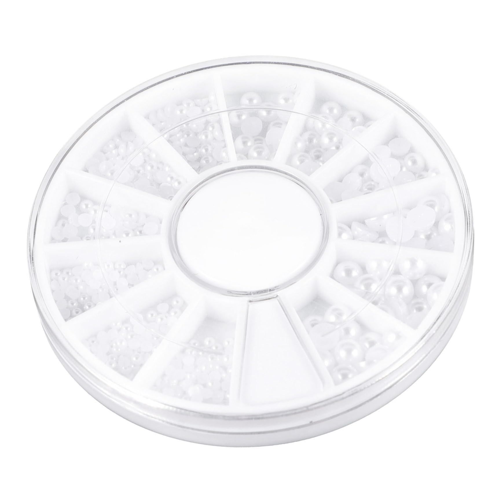 OHPHCALL Pearl Gems Nail Decoration Flat Back Pearl Beads Semi-Circular for Crafts