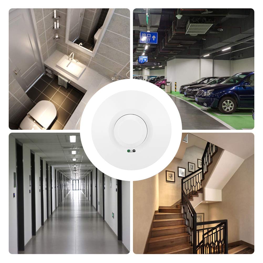 Motion Sensor Light Switch,Microwave Motion Sensor Switch,DC 12-24V 360 Degree Ceiling Sensor Motion Detector Light Switch,High Sensitive Movement Sensor Light Switch for Indoor Hotel Lobby - Image 2