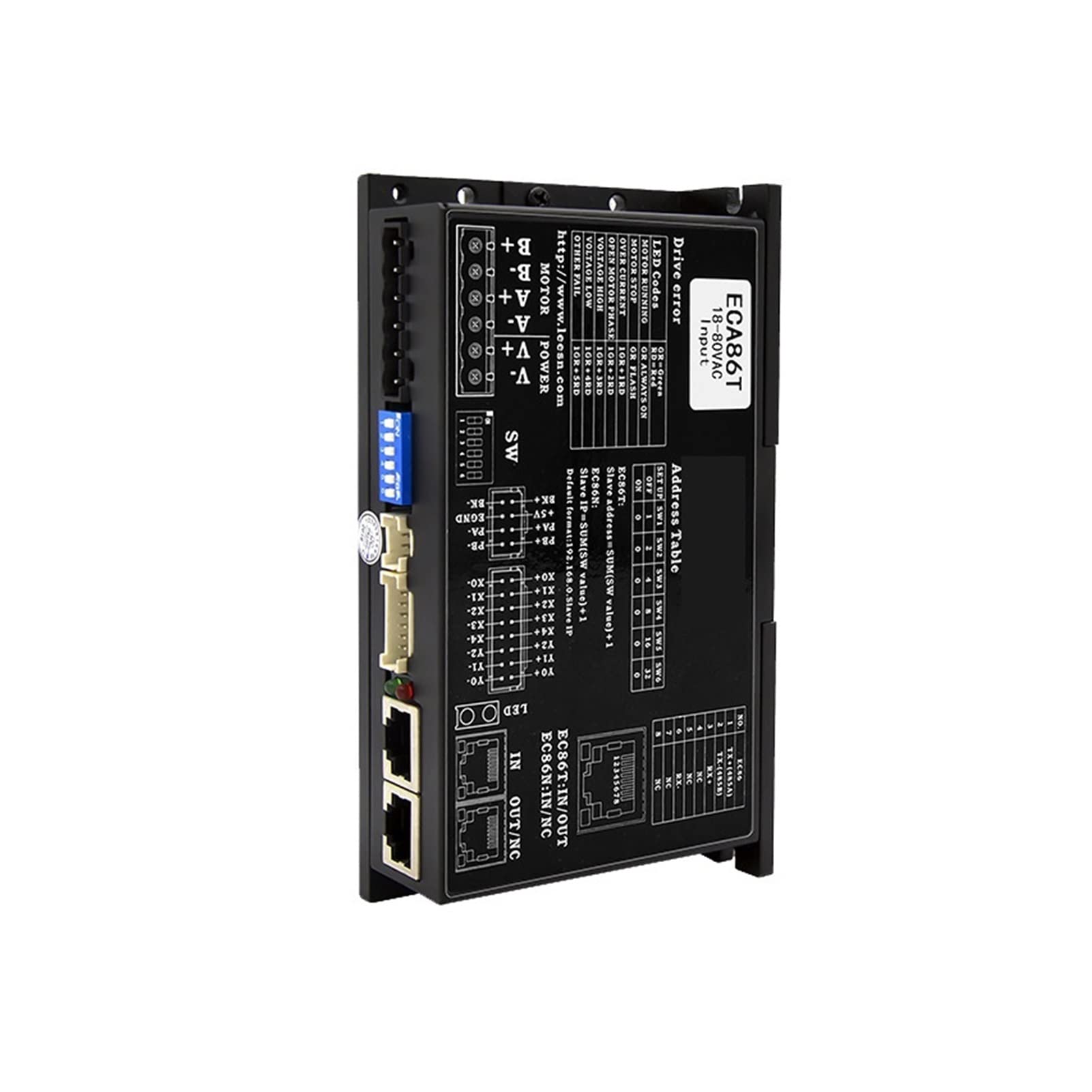 Control del controlador paso a ECA86T RS485 Máximo 64 ejes programables for 86 motores Automatización industrial(ECA86T)