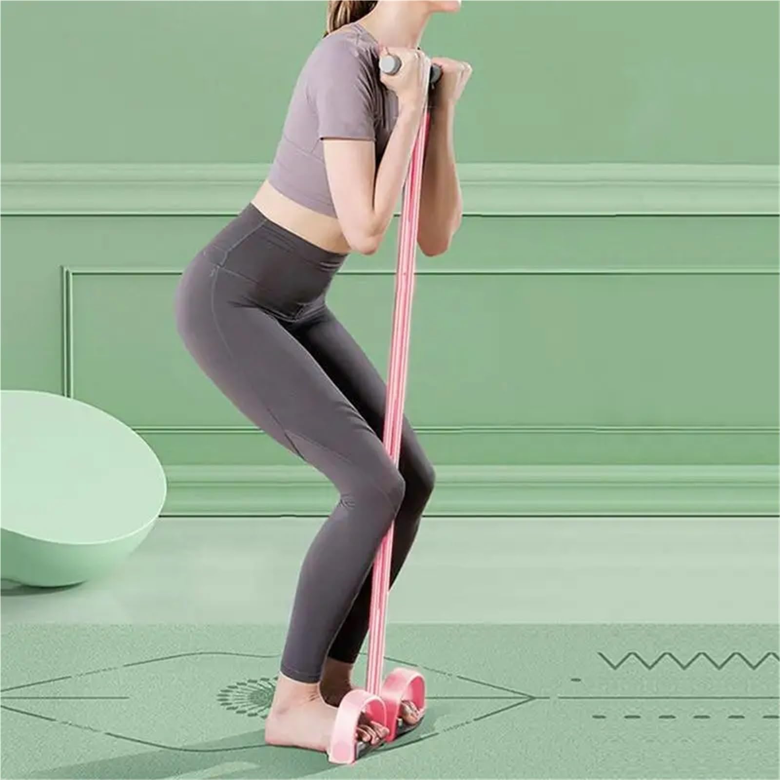 4 Fitness-Gummibänder aus Latex for Pedaltrainer, Sitz-Zugseil-Expander, elastisches Yoga-Equipment, Pilates-Training für Krafttraining, Stretching