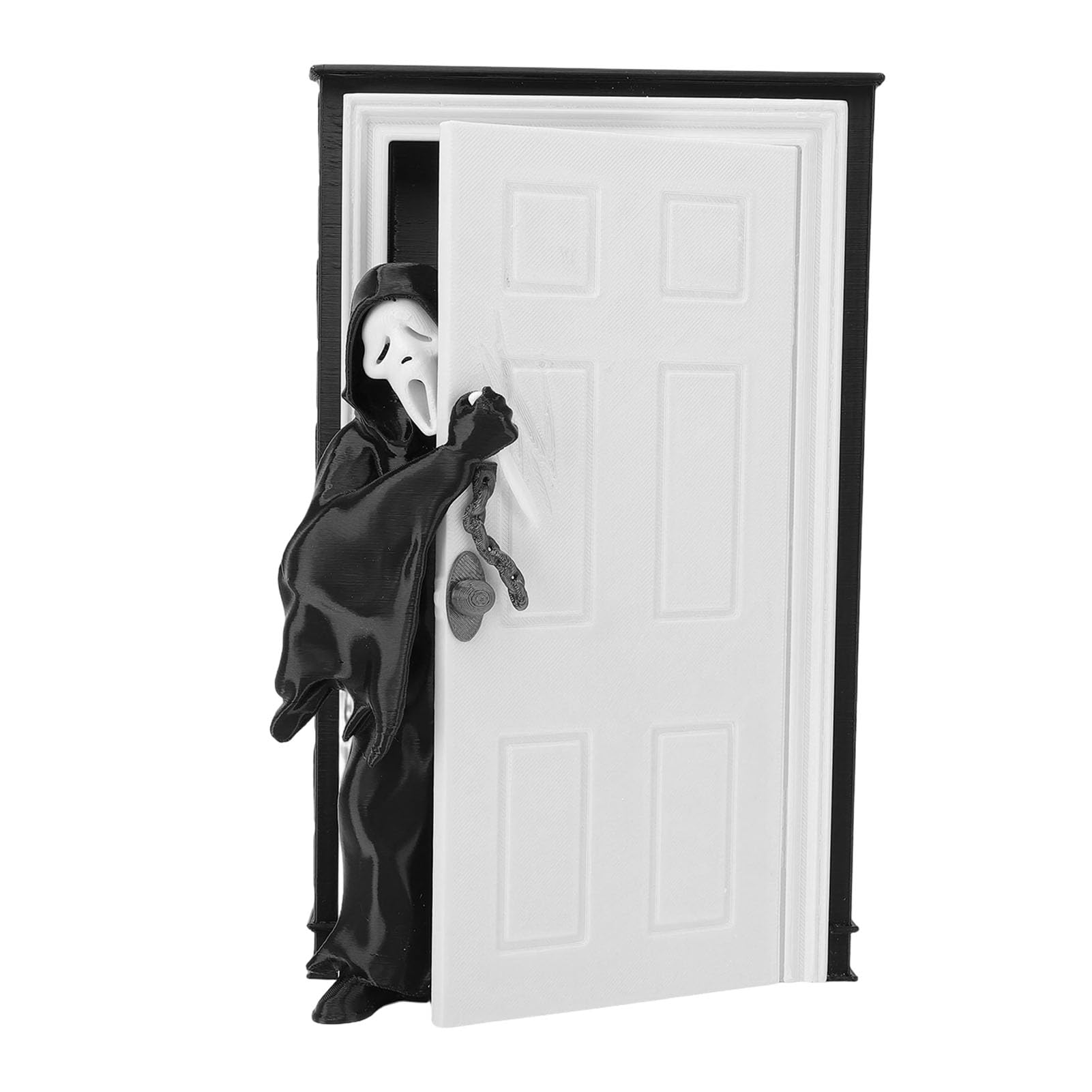 Naroote Geister-Popcornbehälter, Gruselige Halloween-Dekoration mit Detailliertem Türdesign für Gastgeschenke bei Filmabenden