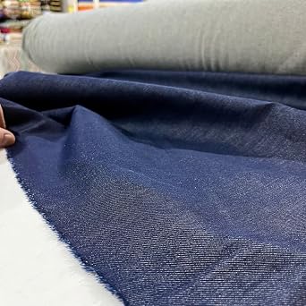 Navy Heavyweight-Thick Cotton 12 oz Denim Fabric, Upholstery Fabric, Cotton Fabric by The Yard(150cm// 1,64 Yard // 57 inc)