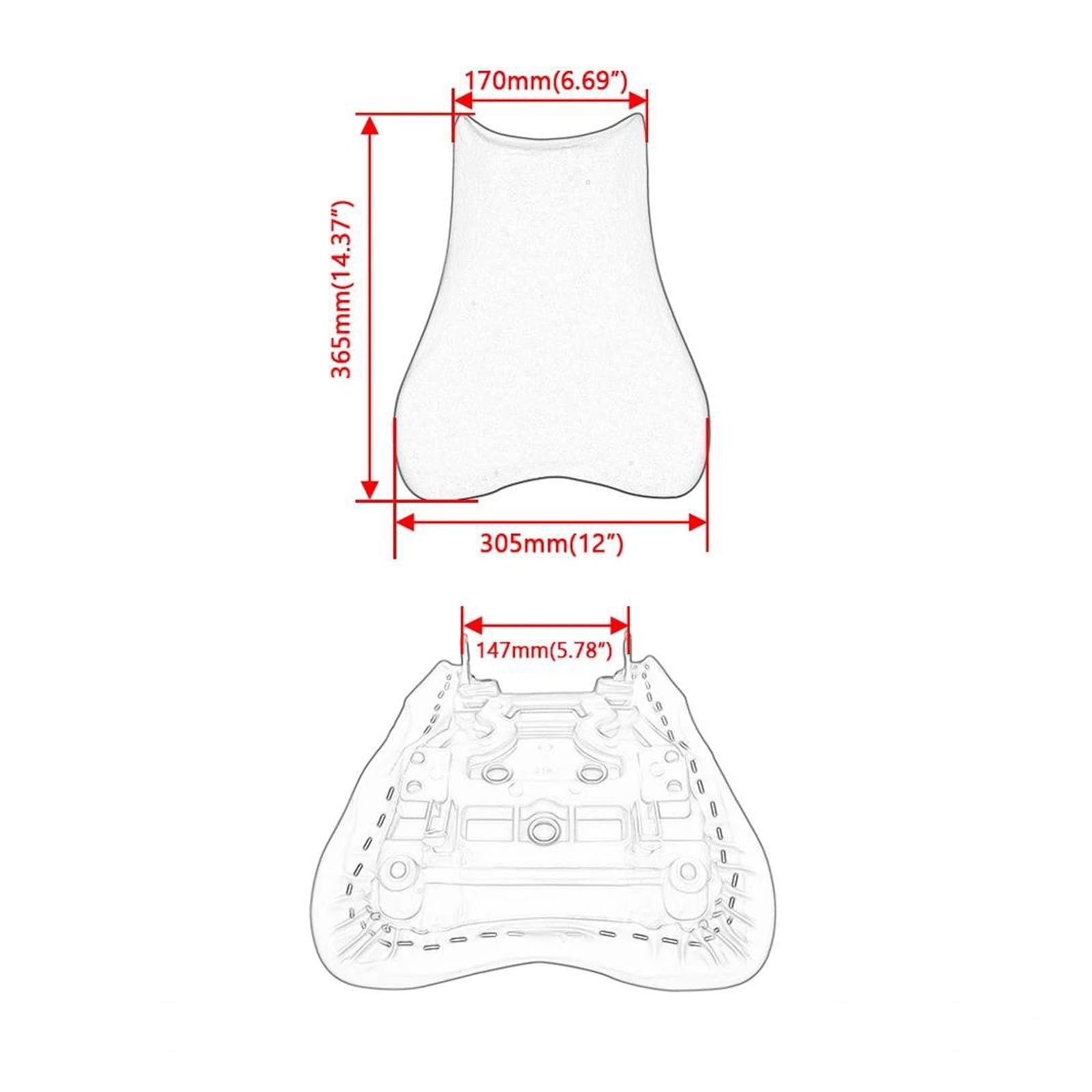 Cojín para Asiento De Motocicleta para Suzuki GSX-R1000 GSXR 1000 2007 2008