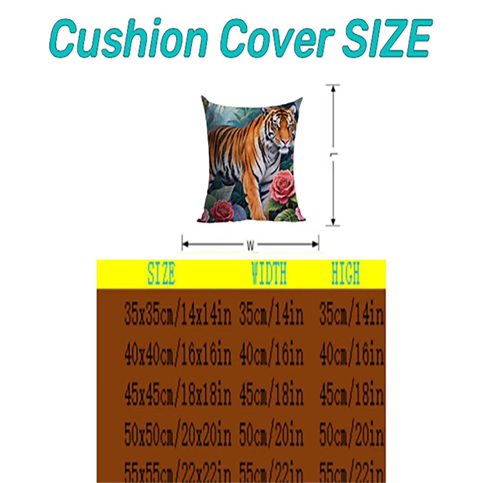 Kopfkissenbezug Tiger Wasserdicht Outdoor 55x55cm Kissenbezug THDZ-2519