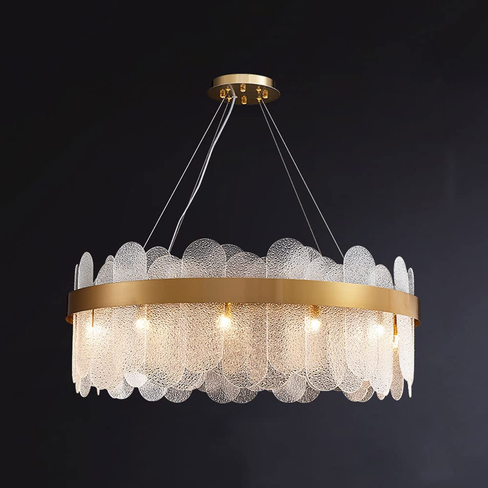 FYZDLAOR 8-Lights Nordic Postmodern Chandeliers,with Adjustable Height for Dining Room Bedroom Living Room Kitchen Island Foyer（with G9 Bulb）