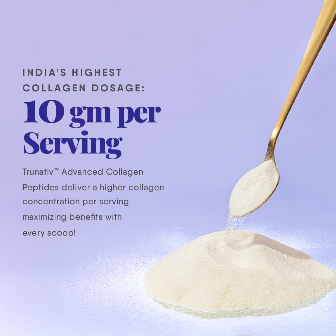 Trunativ Collagen Supplements | Advanced Japanese Marine Collagen Powder for Women & Men | Type 1 and 3 Hydrolyzed Peptides | Supplement with Hyaluronic Acid | Supports Skin Glow, Hair Growth, and Nail Strength | Unflavoured (200g) — Amazon image 5