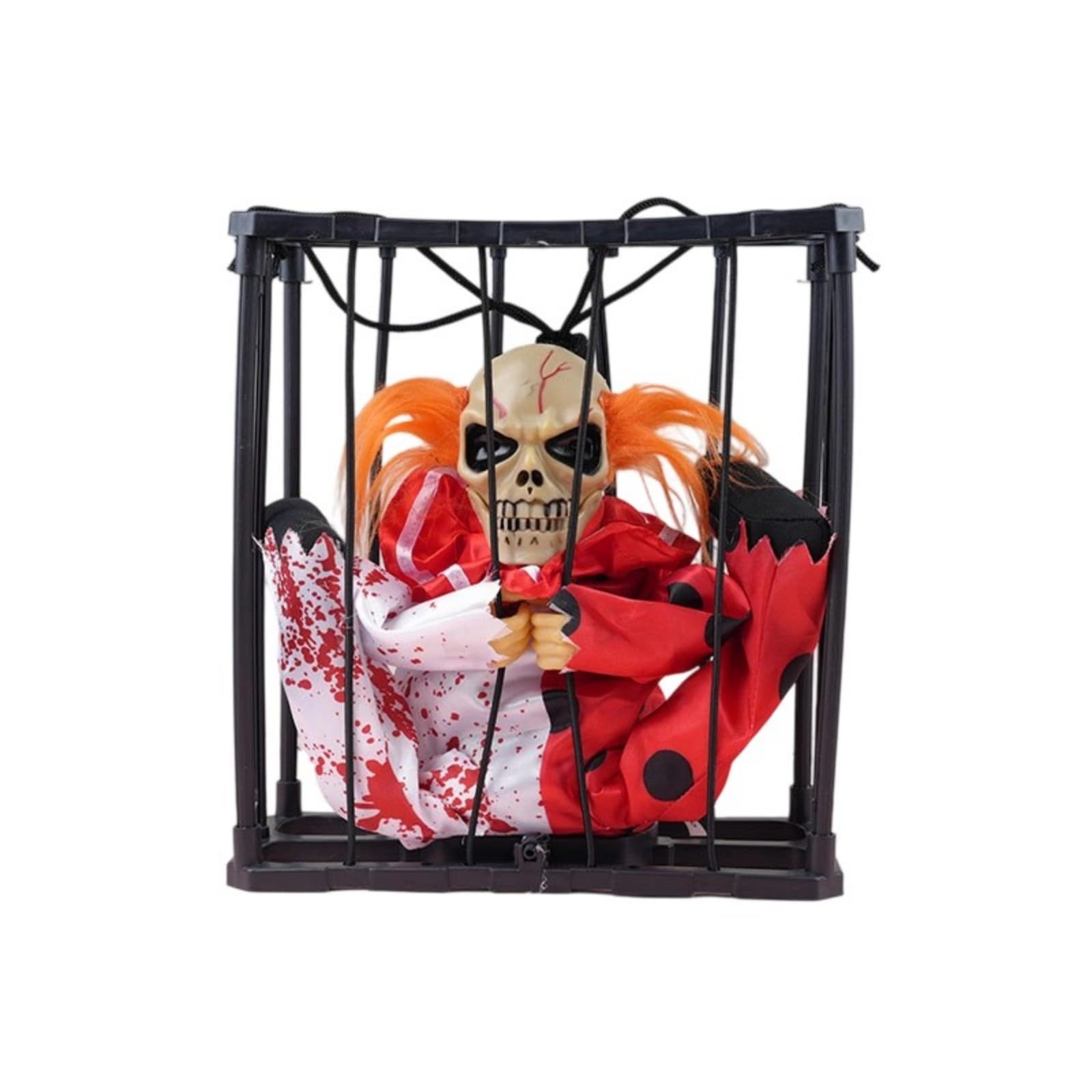 Woedpez Animated Halloween Decoration Movable Skull Specter Hanging Props with Sound and Light for Party Festival Skull Specter Hanging Props Halloween Party