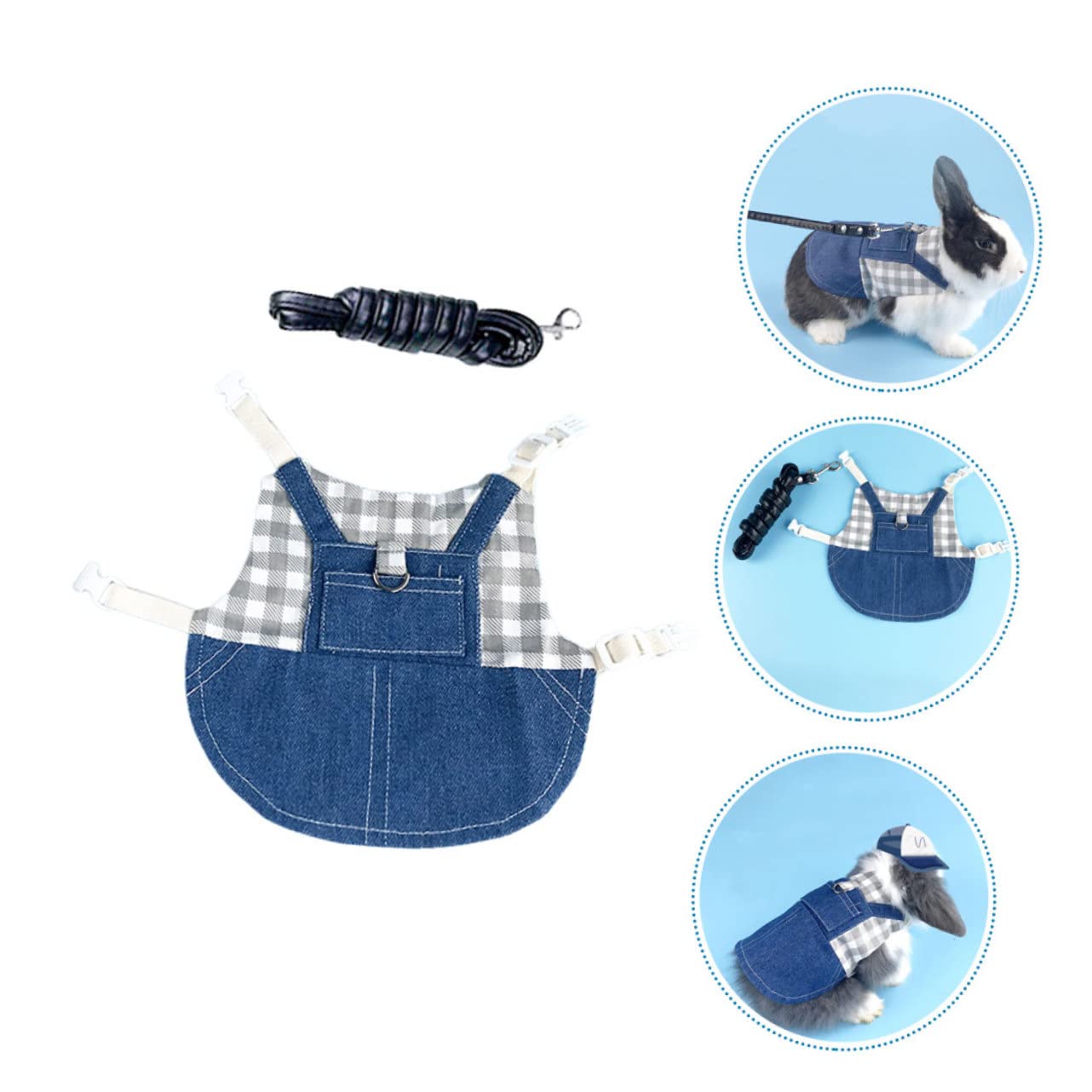 Mipcase 3stücke Kaninchen Geschirr Set Mit Verstellbares Leichtes Und Tragbares Geschirr Für Kleine Haustiere Wie Kaninchen Meerschweinchen Und Frettchen Für Und Outdoor-aktivitäten