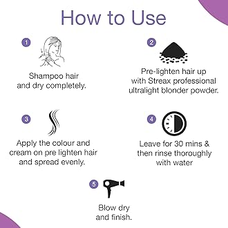 Streax Professional Hold & Play Funky Colour Crazy Violet – 100gm | Semi-permanent hair colour | Hair colour for women | Violet hair colour | Streax Professional hair colour | Ammonia & Peroxide free