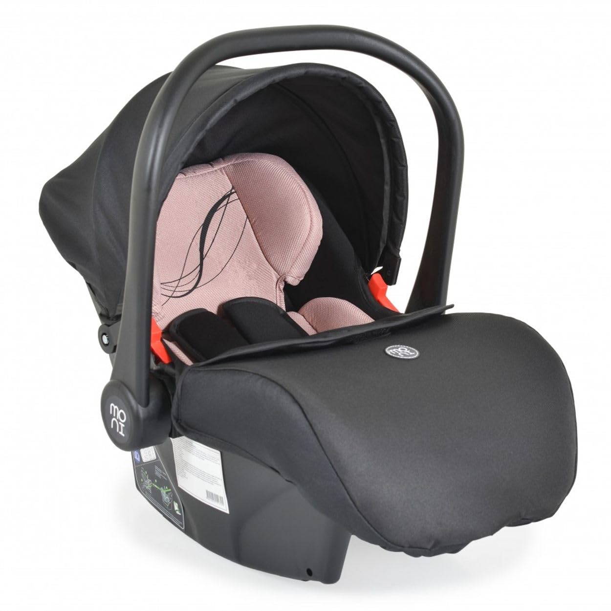 Moni Fotelik dziecięcy Multi Set z podstawą Isofix Royal, i-Size (40-87 cm), grupa 0+, kolor: różowy