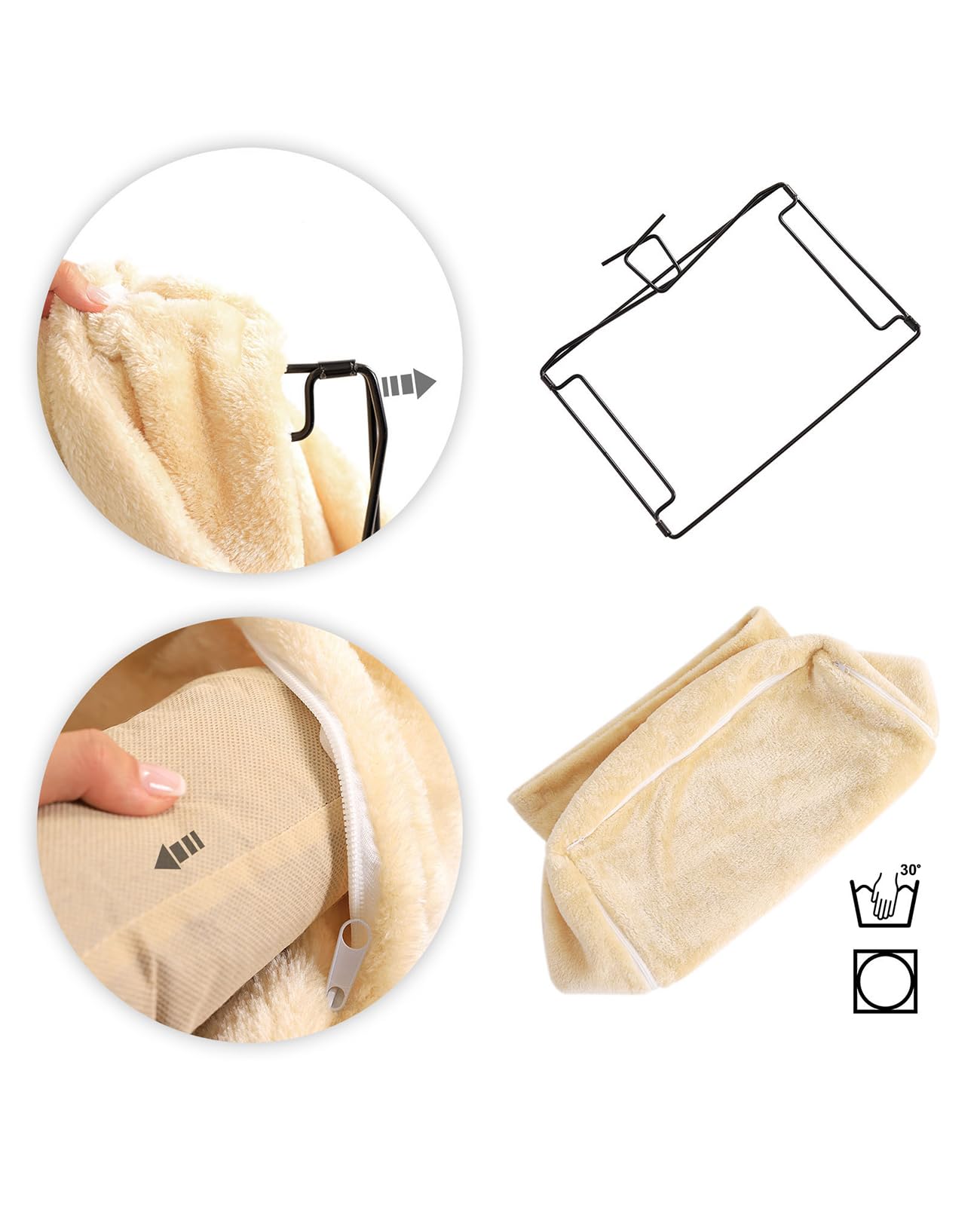lionto Cat heating lounger with cuddly plush cover - Image 4