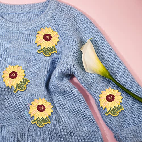 Image of Ornaland 6 Pcs Enamel Sunflower Pin Alloy Daisy Brooch Pin Jewelry for Backpack Corsage Lapel Scarf Clothing Accessories