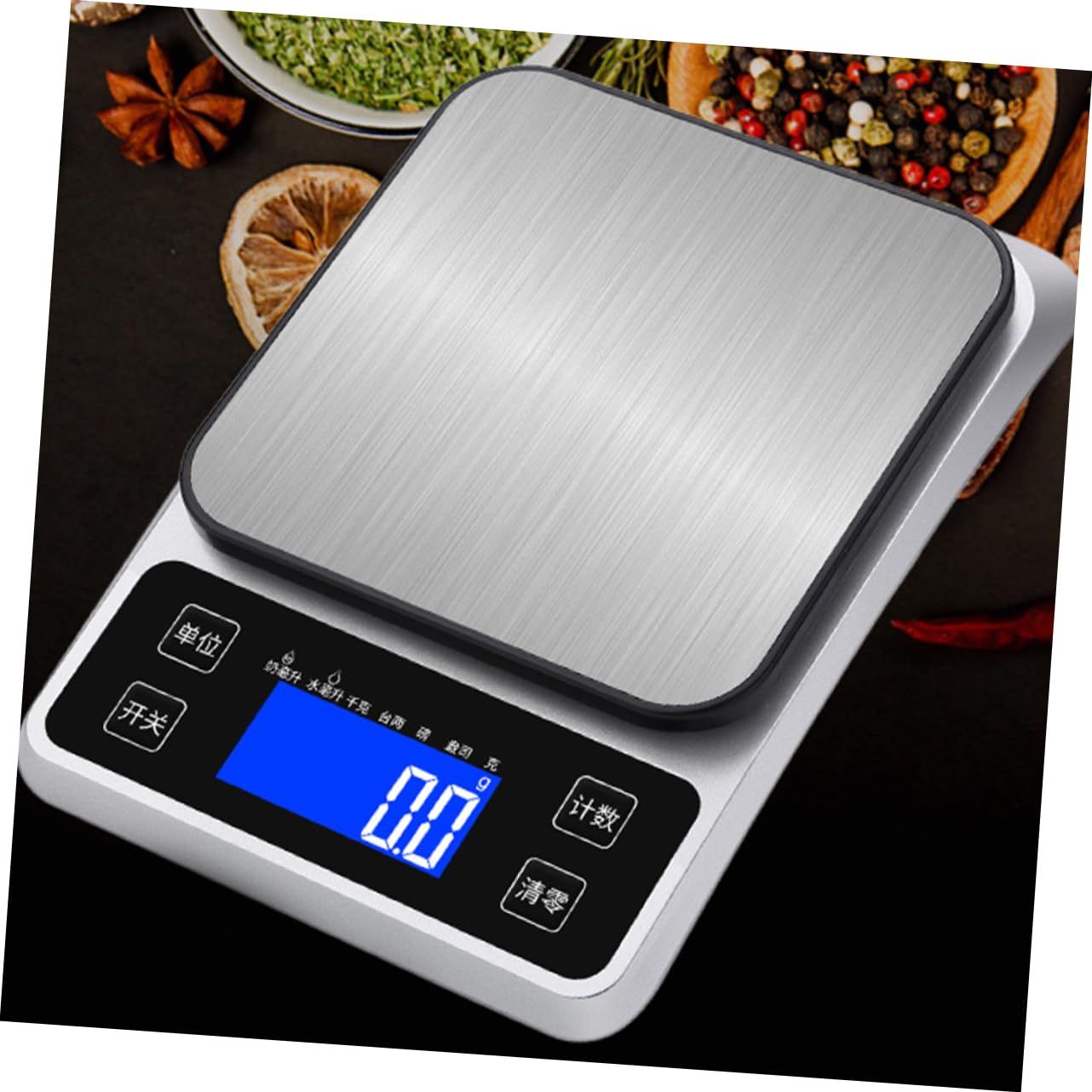 Edelstahl Elektronische Waage 5kg/1g Silber Hochpräzise
