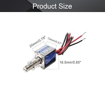 DC 6V 4N Push Pull Solenoid Electromagnet, 10mm Linear Motion