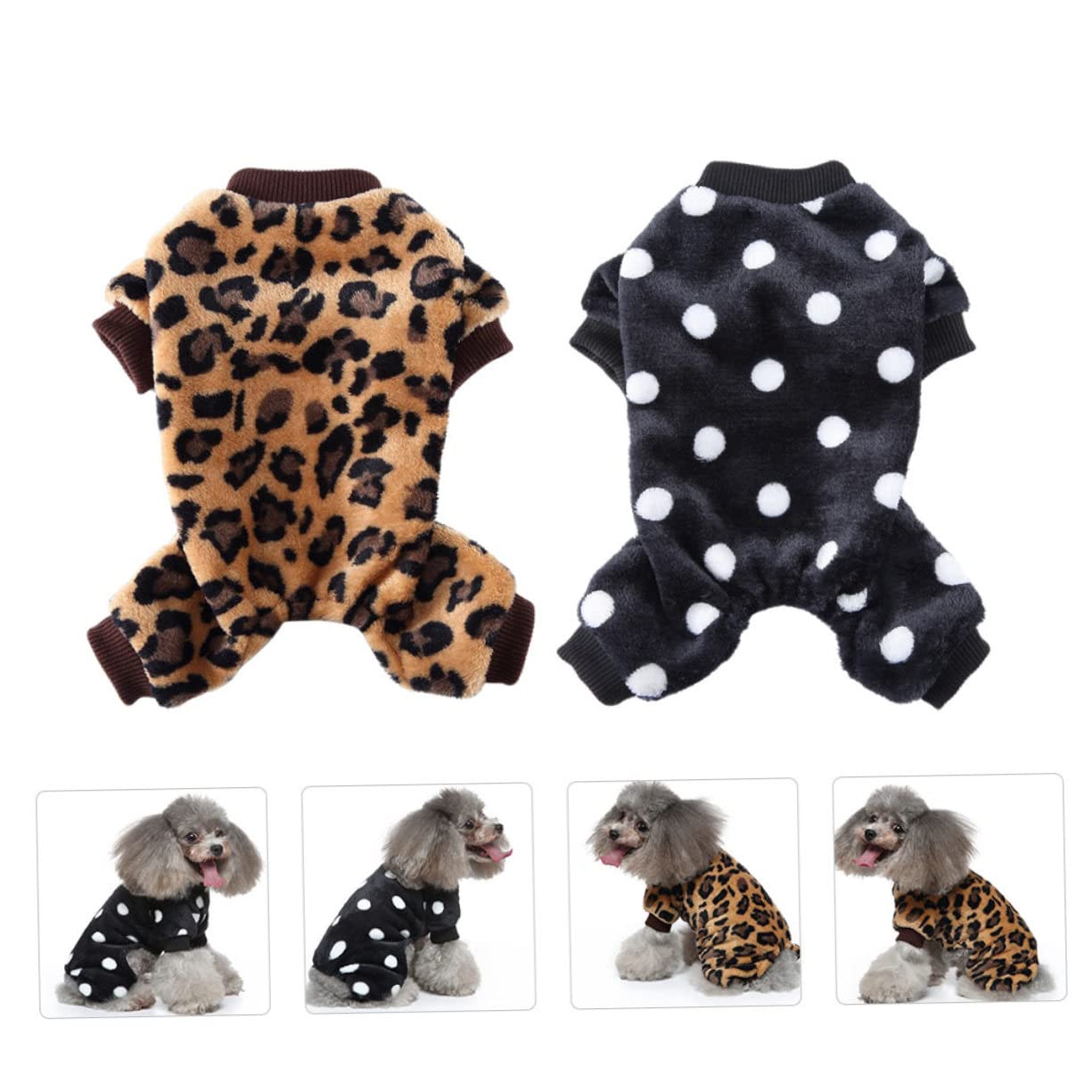 SUPVOX 4 Pz pigiami per animali domestici vestiti da festa per animali domestici tuta per cani da compagnia costumi cane divertenti dog costume vestito arredamento vestiti per cani Natale