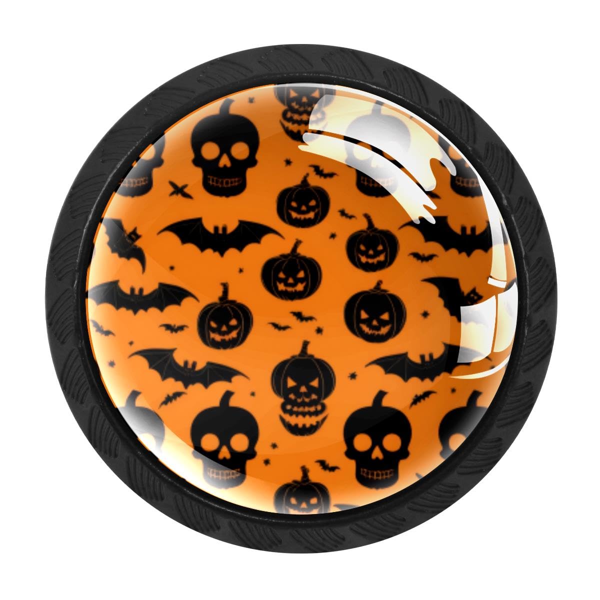 Heoeh Multi 1 4 Pcs Cabinet Knobs, Pumpkins Skulls Bats Drawer Knobs Dresser Handles