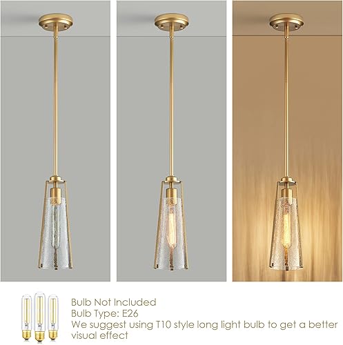 Miniatura 7 de Lámpara colgante moderna para isla de cocina, lámpara colgante de techo negro y dorado para comedor, vestíbulo, dormitorio