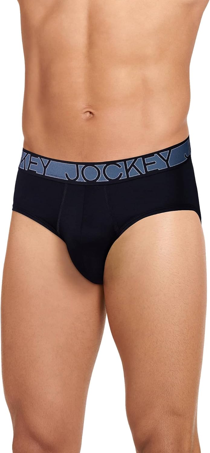 Jockey Men's Underwear Active Microfiber Brief - 3 Pack, Black, 2XL - Image 3