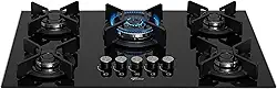 FISCHER COOKTOP GÁS 5 BOCAS TC INFINITY MESA VIDRO PRETO BIVOLT 26298-57077