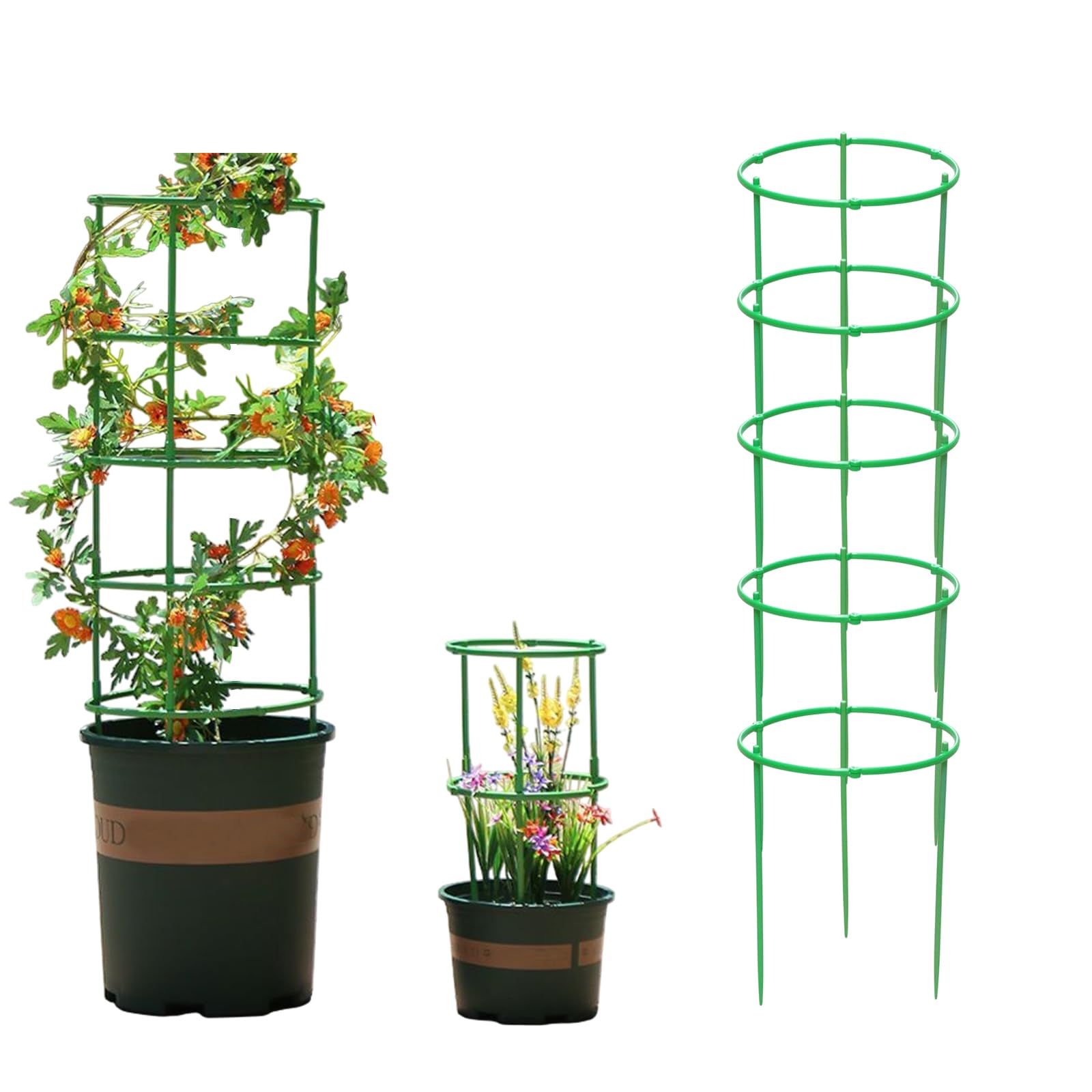 Ailelan Garden Trellis Round 3 Pack, Plant Support for Climbing Adjustable