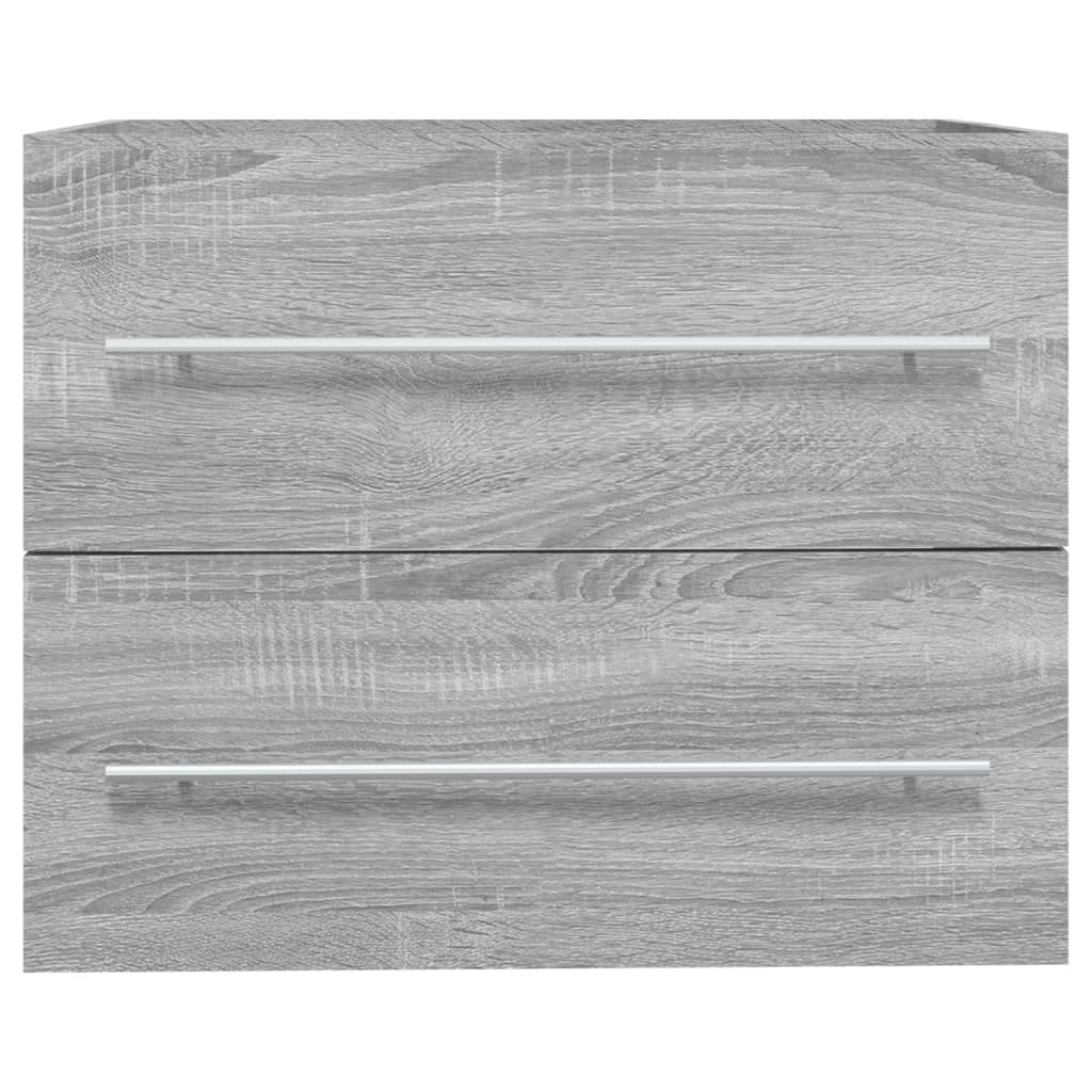 Mobile sottolavabo grigio sonoma in legno 60 x 38,5 x 48 cm con cassetto e molto spazio per mobili da bagno, salvaspazio e adatto per montaggio a parete