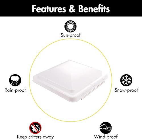 Miniatura 4 de Expert - Repuesto de tapa de ventilación para autocaravana (paquete de 1), ajuste universal para remolques, cámpers y autocaravanas, cubiertas