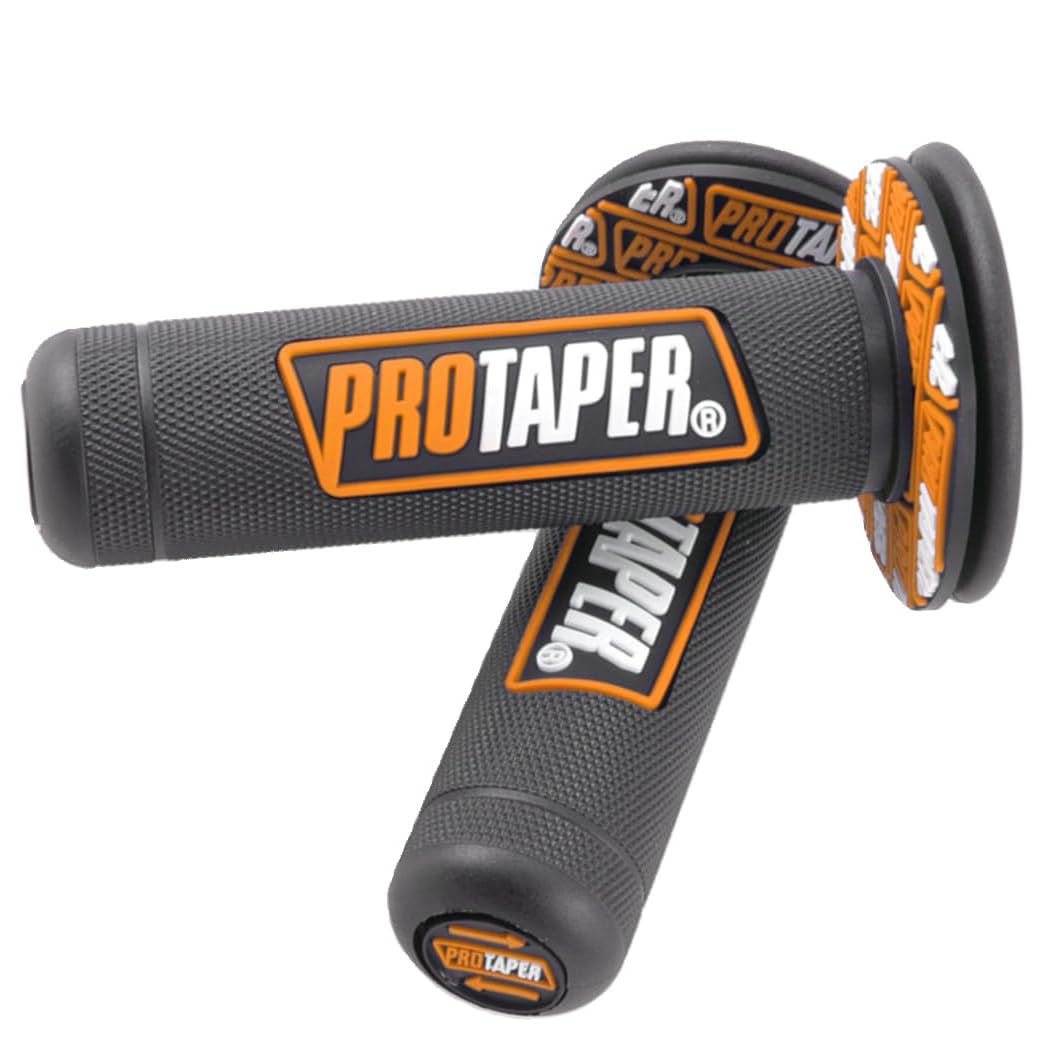 POCRRMCB7/8" Motorcross Handle Grips Dirt Bike 22mm 24mm Truster Grips Motorcycle Ergonomic Bar End Non Slip Grip Gel Gep Scooter Cruiser Racing Mountain