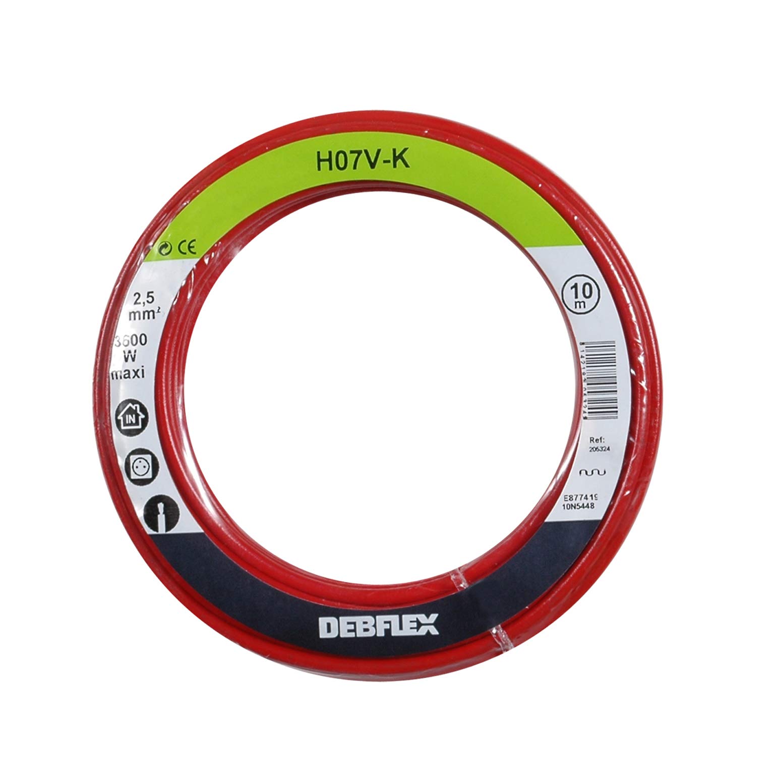DEBFLEX Bobinot Câble souple 10 m H07VK 2,5 mm² - Rouge