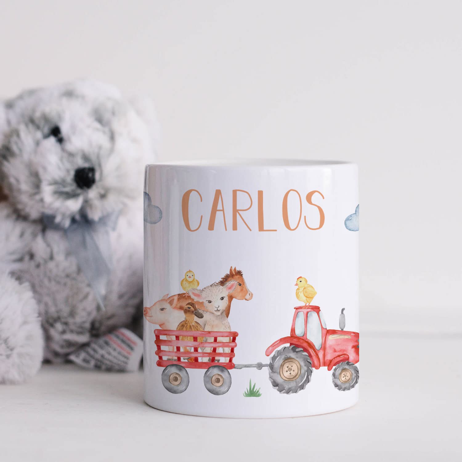 Tirelire Enfant Personnalisable Avec Nom – Design Chantier, Cadeau Pour Garçons Et Filles, Anniversaire, Noël